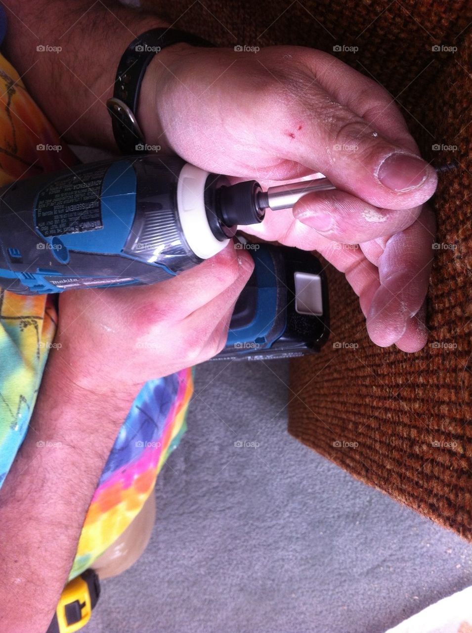 Working hands carpenter