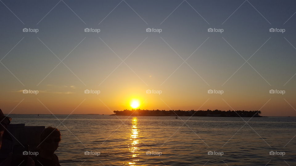 Sunset over sea, Key West