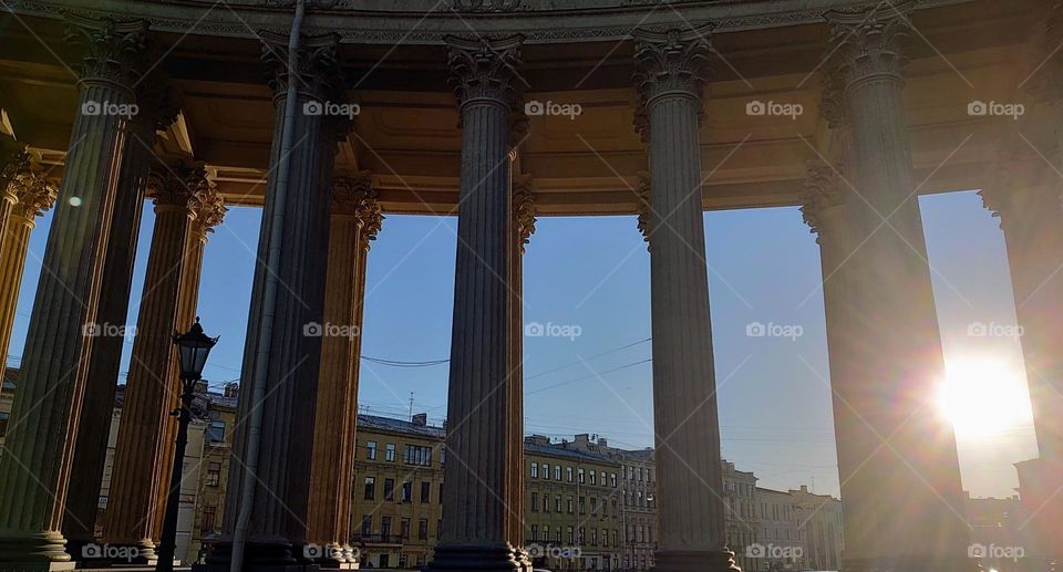 Columns 🏛️ Sunset 🏛️ Outside 🏛️ Architecture 🏛️