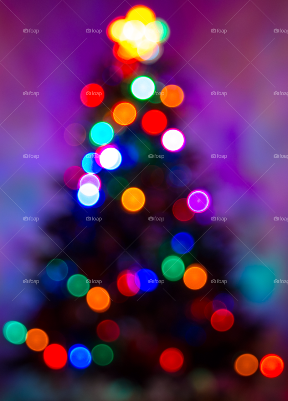 tree christmas lights colorful by delvec