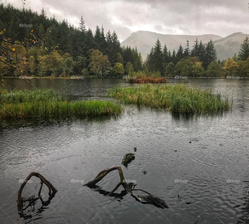 A dramatic loch or lake in Scotland