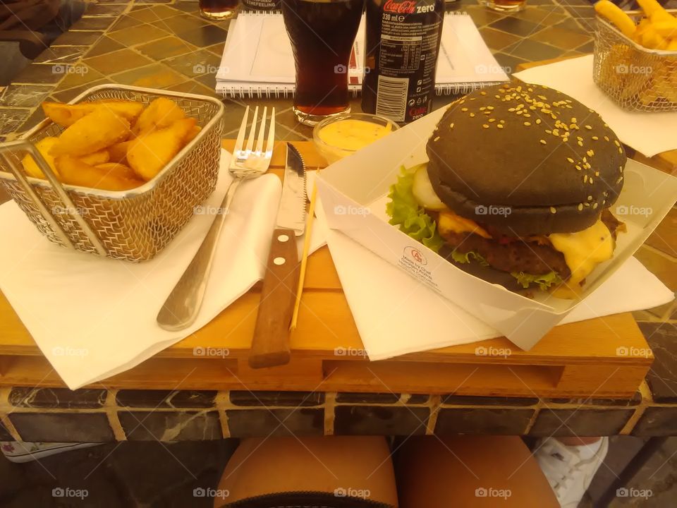 Chicken hamburger from Romenia