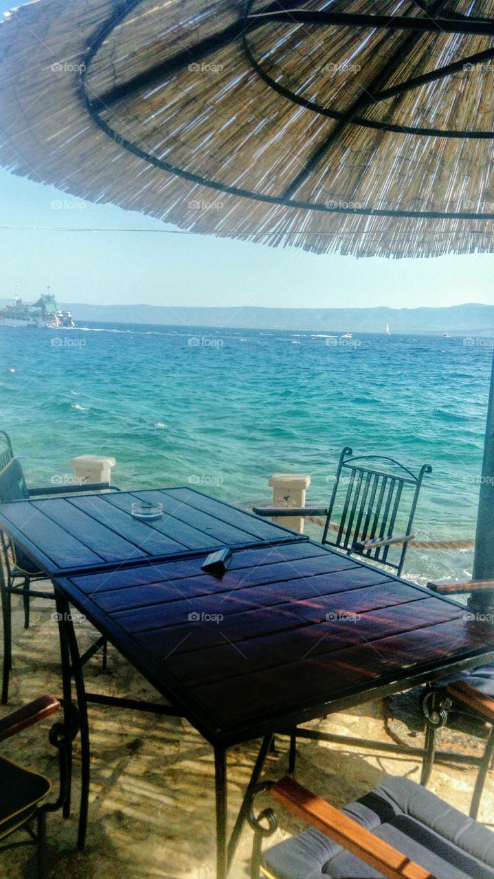 Restaurant by the sea, Bol island Brac, Croatia