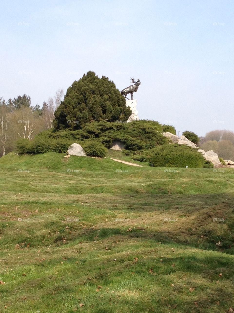 More trench lands in Berlin with a deer sculpture 