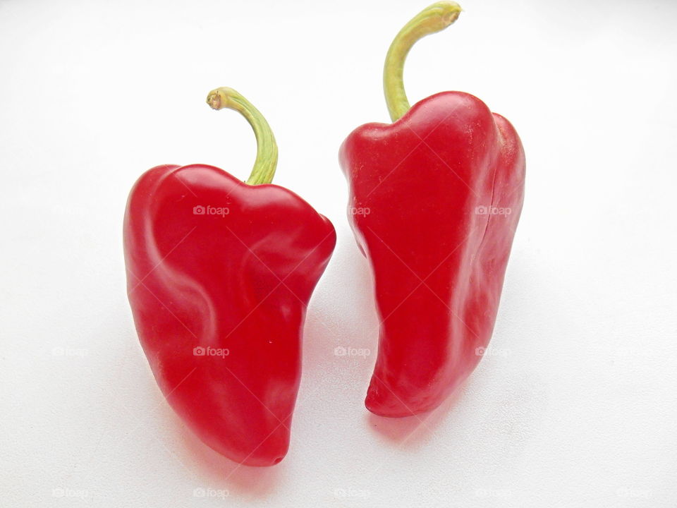 Jalapeno pepper on white background