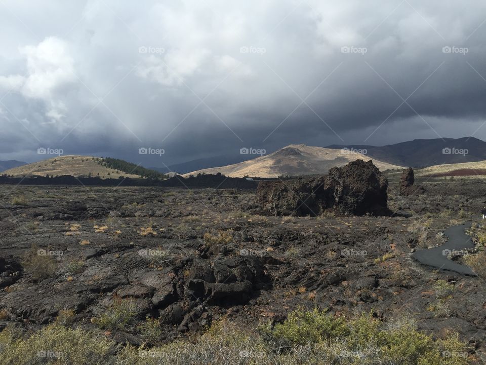 Craters of the moon. Lava fields