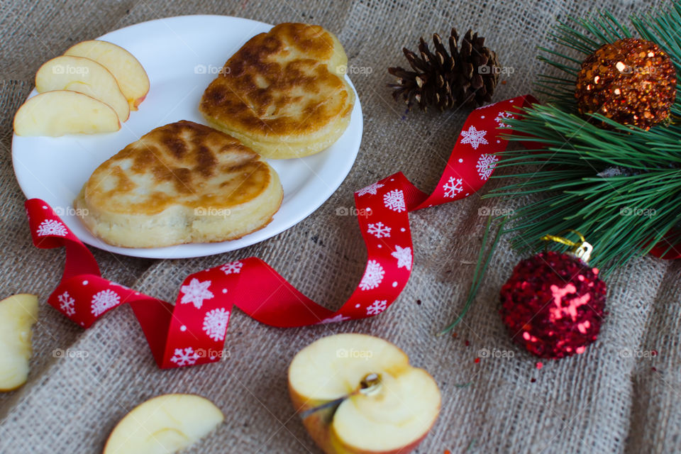 fritters with apples, festive food