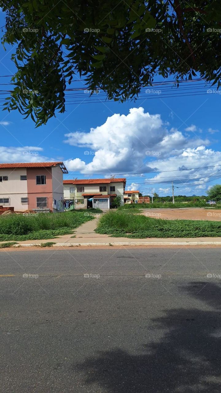 Clouds and the blue sky