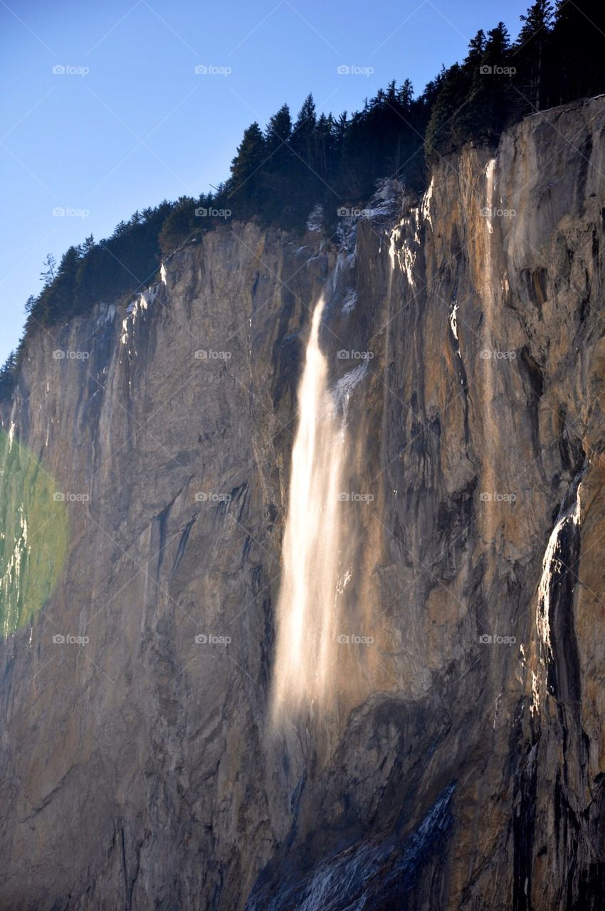 Snow fall at interlaken