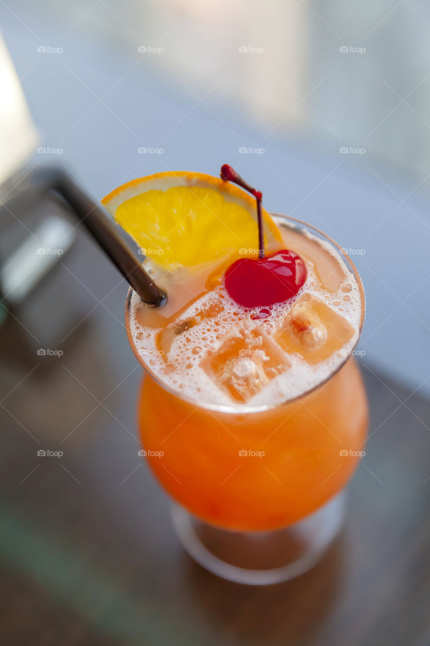 Refreshing cool juicy cocktail