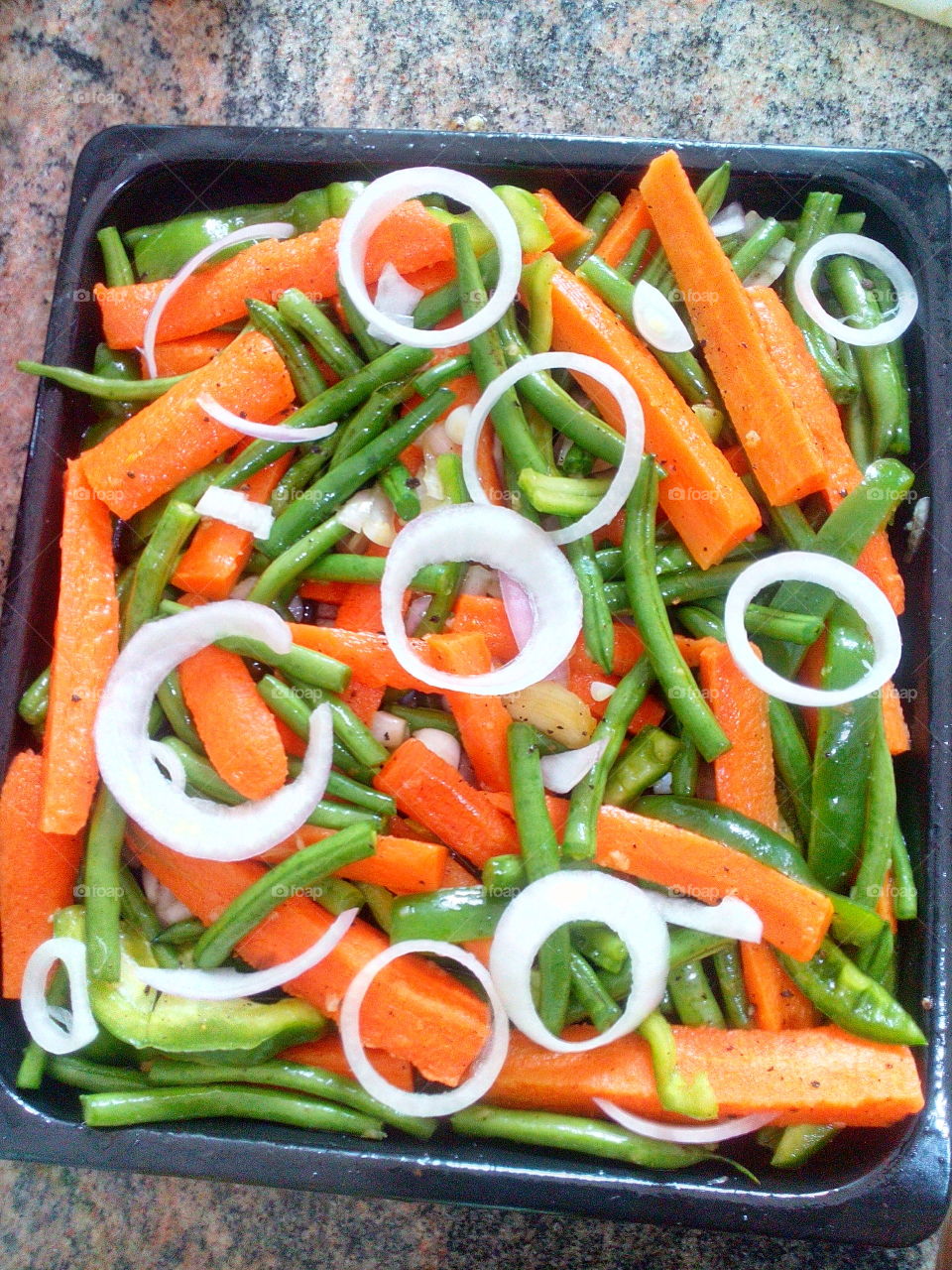 Carrot and French bean salad!