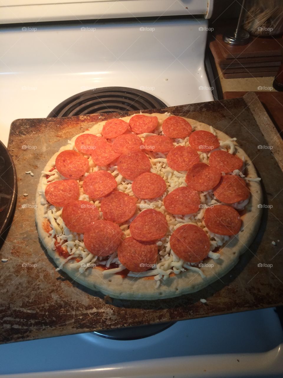 Homemade pizza 