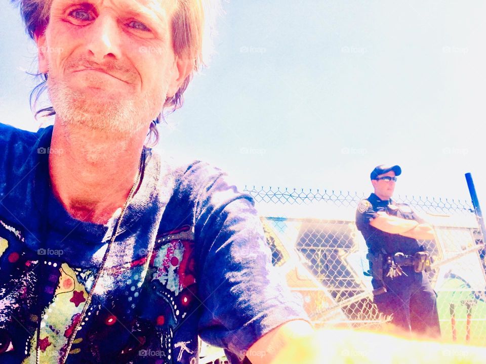 „Timothy Trespas“, my longtime partner is sitting on the shore at „Newtown Creek“ by the „Pulaski Bridge“ in LIC, Queens during the summertime of 2018. Hypnotic Productions