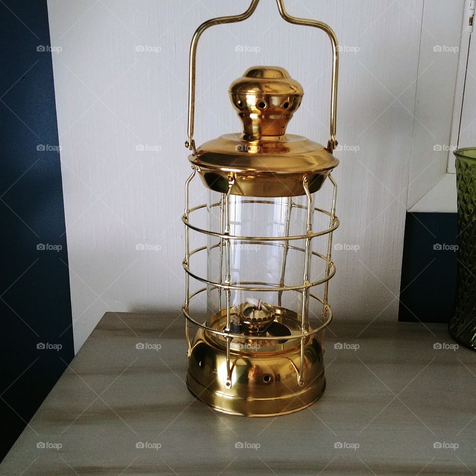 Lamp, Lantern, Brass, No Person, Antique