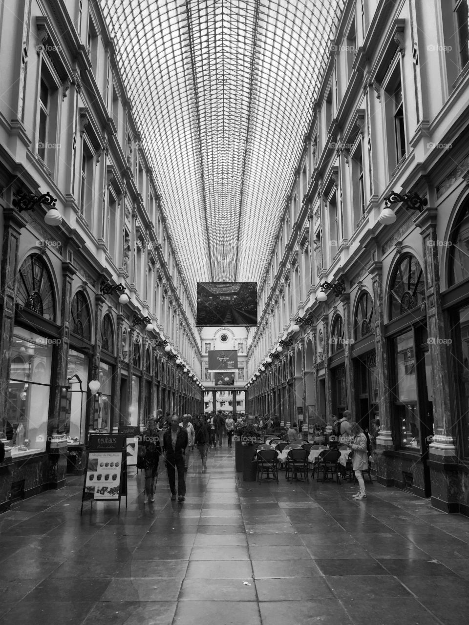 Kings gallery in monochrome, Brussels, Belgium 