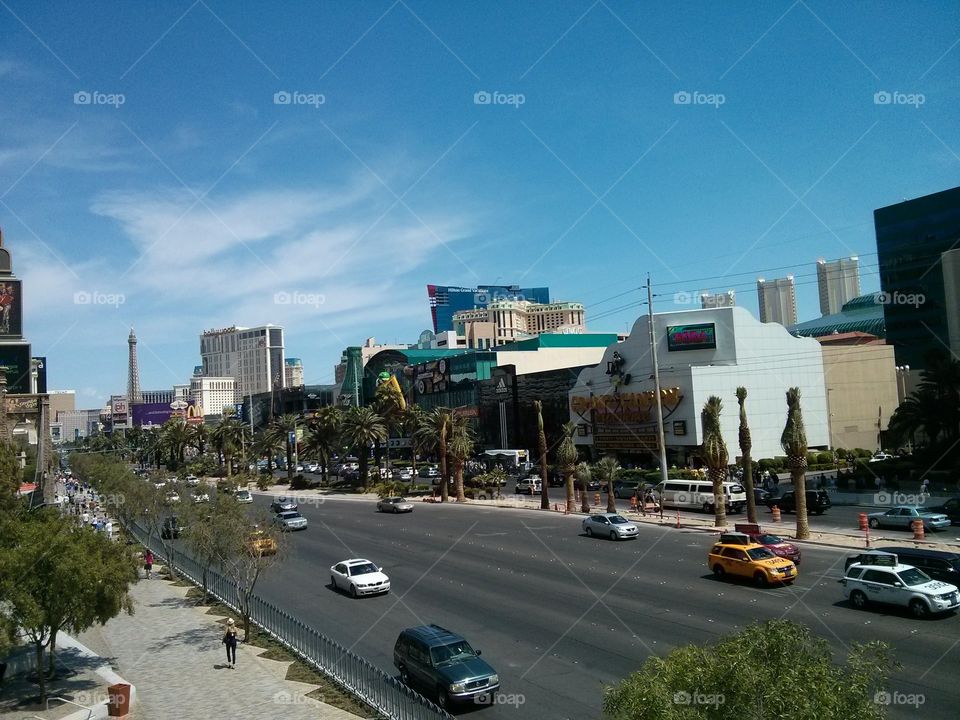 Las Vegas strip. View of Las Vegas strip