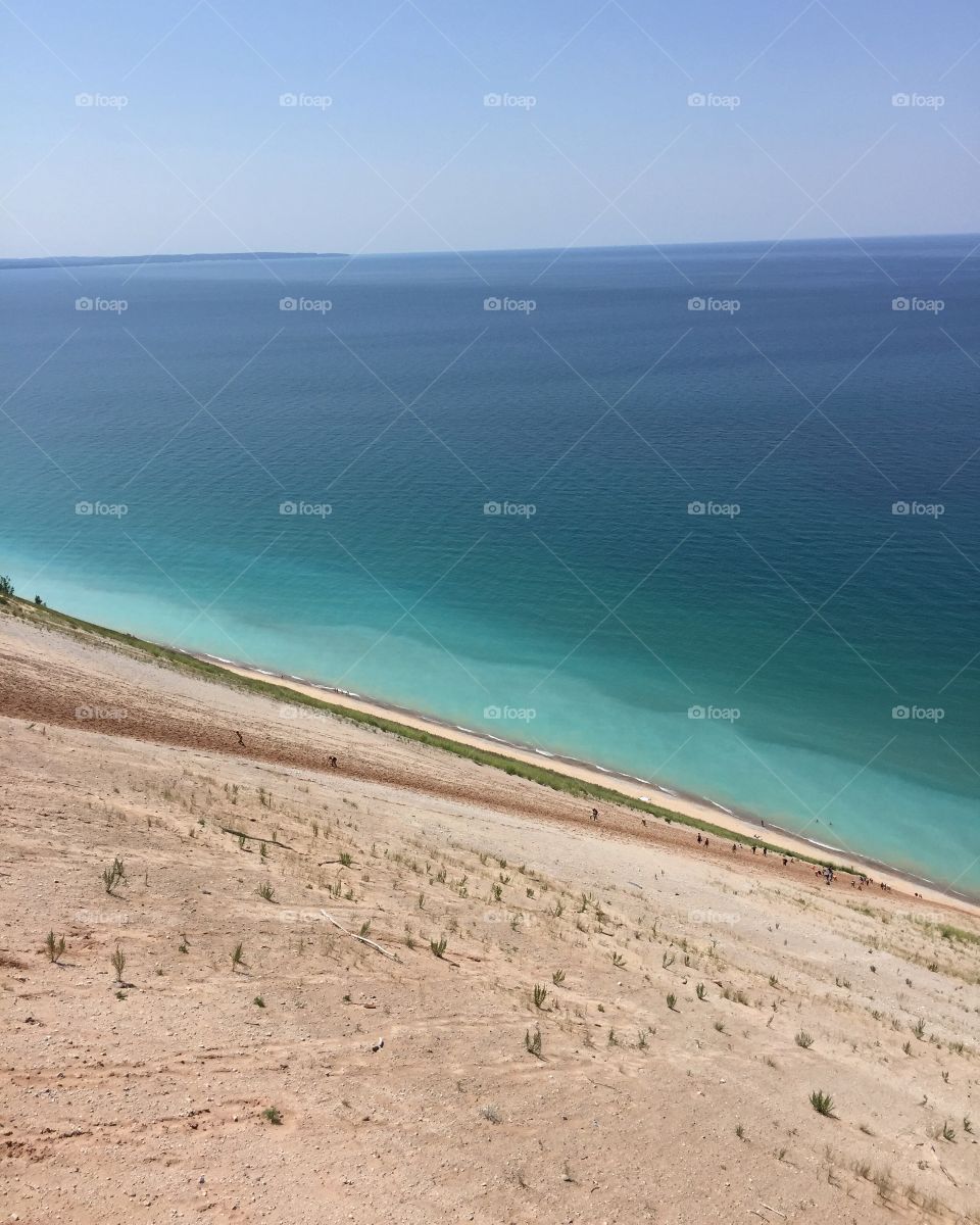 Sleeping bear dunes and the beautiful water in Michigan! 