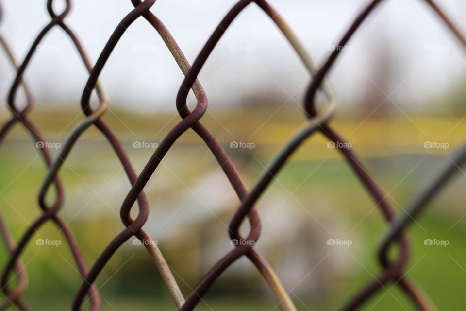 Close up of a chain link fence