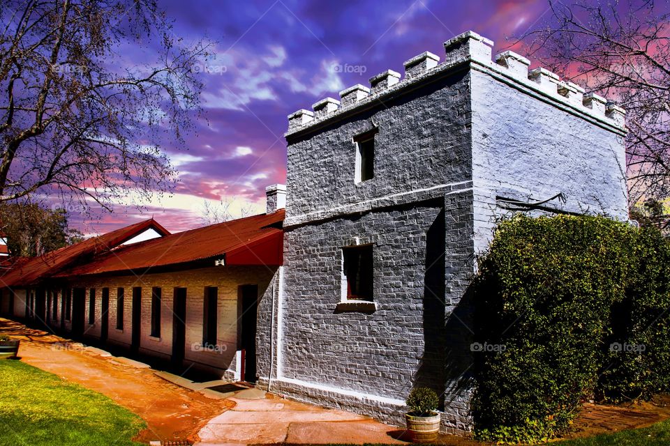 Sunset Over The Winery