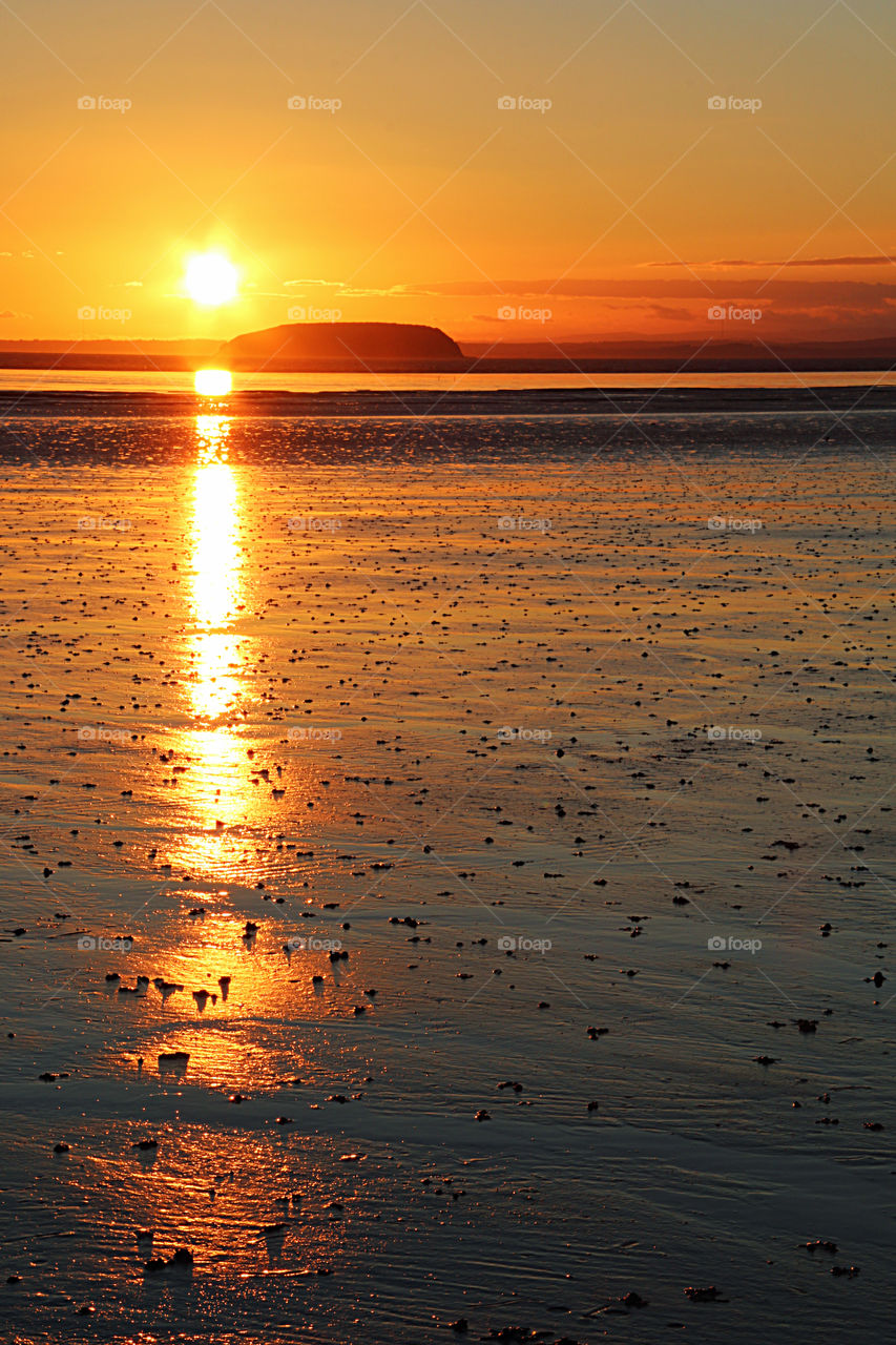 Coastal Sunset Reflection 