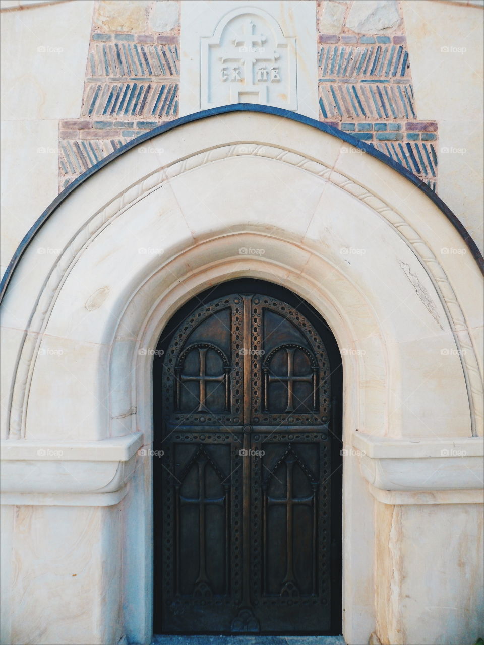 doors of the Zverinetsky Monastery in the city of Kiev