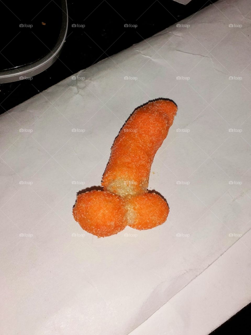 cheesy Poof out of bag unique shape