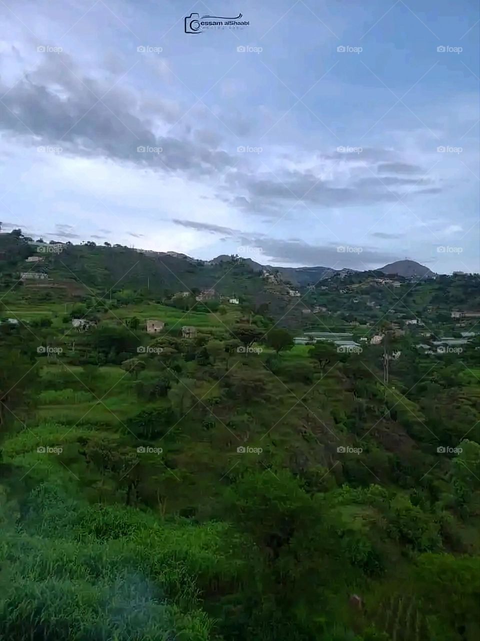 Glory be to God, the magnificent and picturesque view and the natural green trees are a view that is nothing more wonderful than it