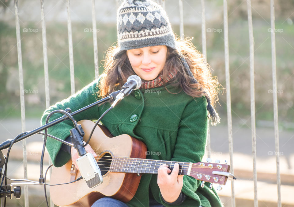 People, Music, Outdoors, Woman, One