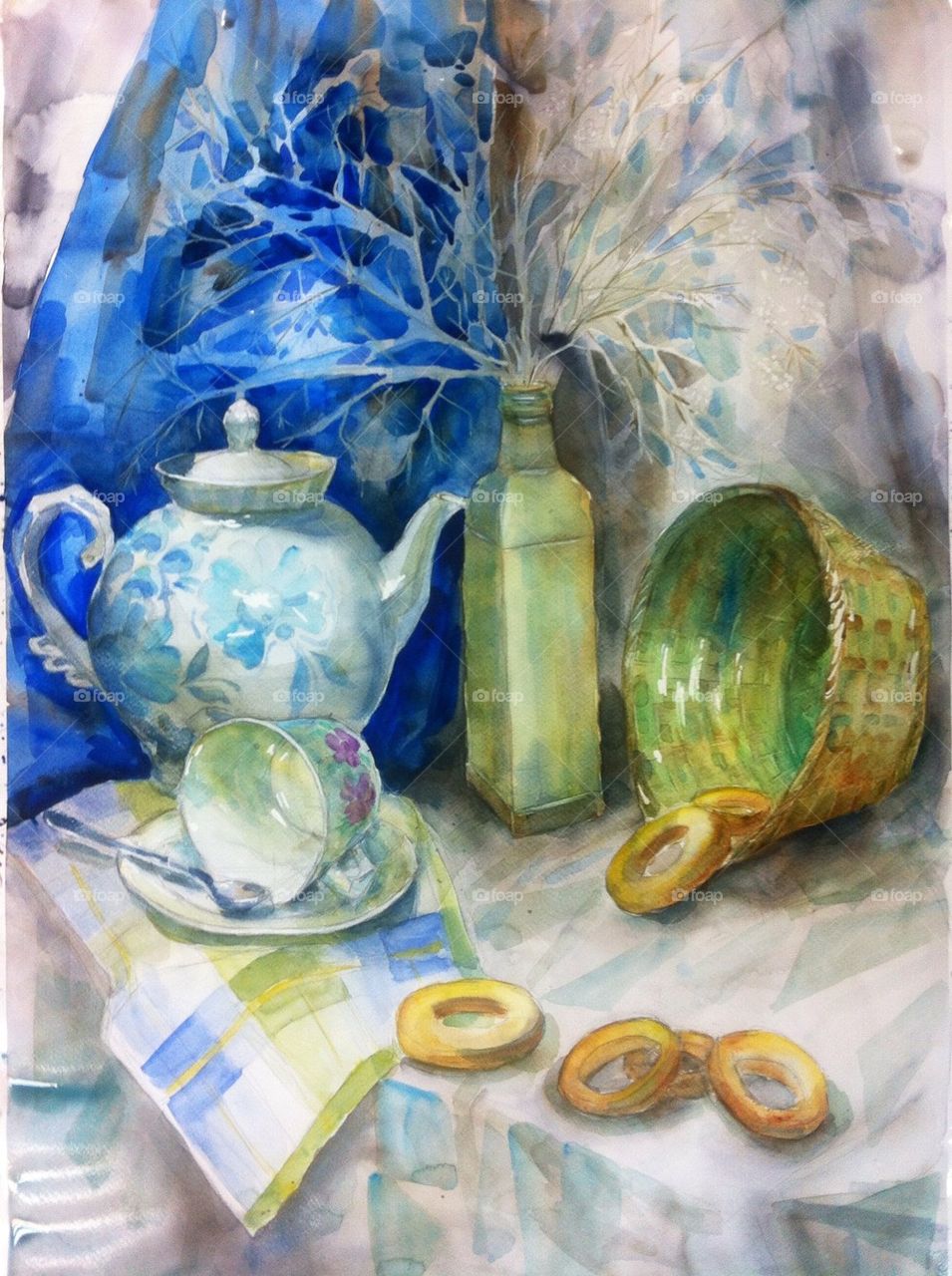 Watercolor still life paintings 