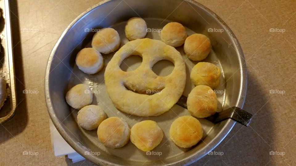 Happy face biscuit!