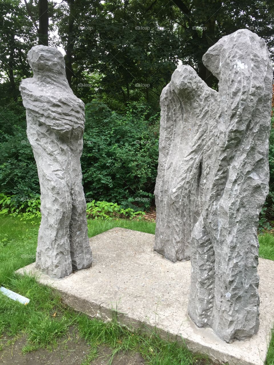 Three Sculptures in Park, Antwerp.