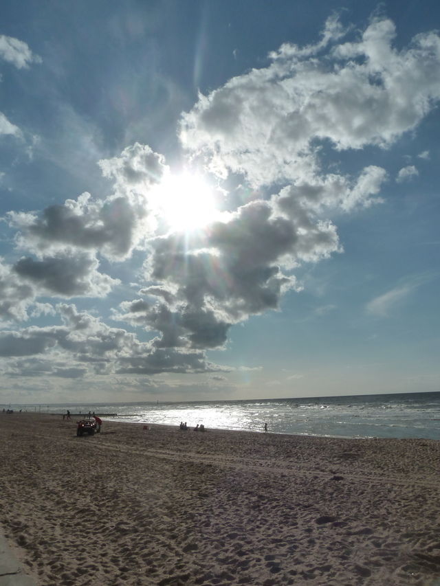 sunset in Deauville Normandy France