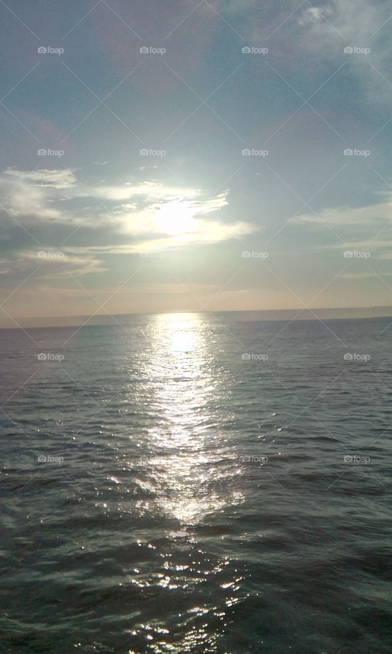 Sunset, Water, Sun, Ocean, Landscape