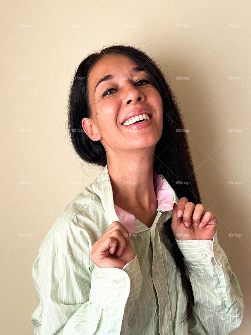 Energetic, Light - Hearted Portrait of Beautiful Smiling Woman