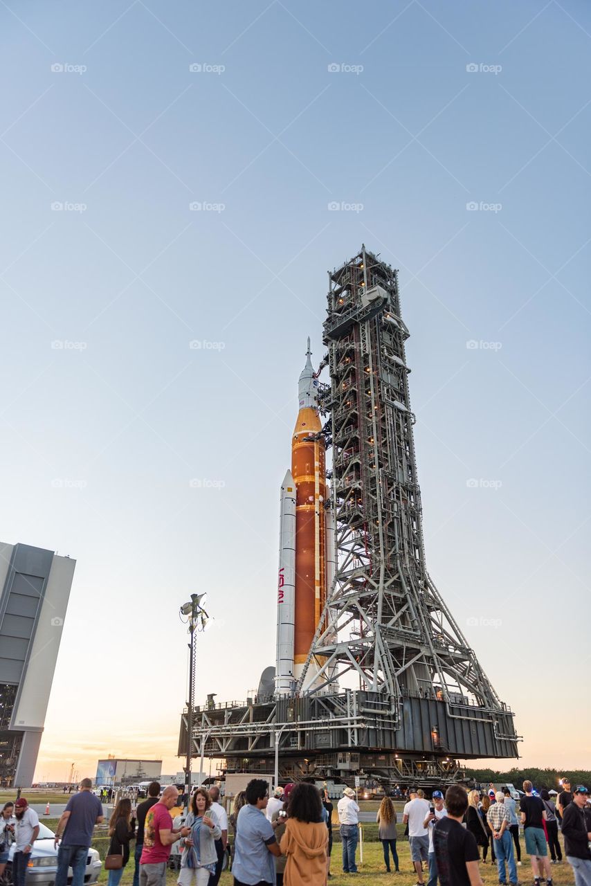 NASA Space Launch System Rocket Rollout