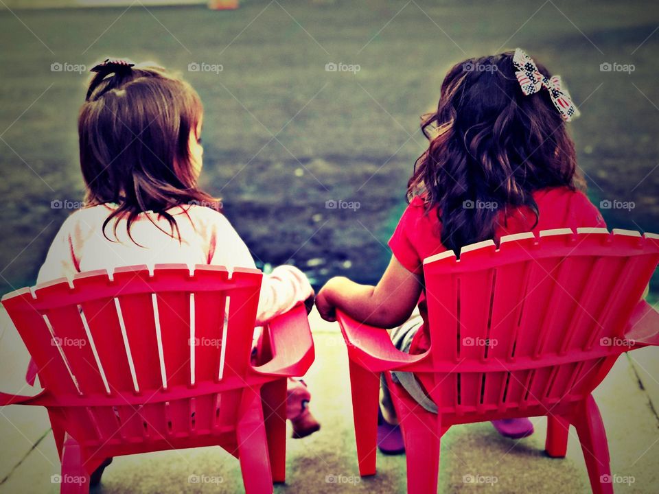 cousins watching fireworks