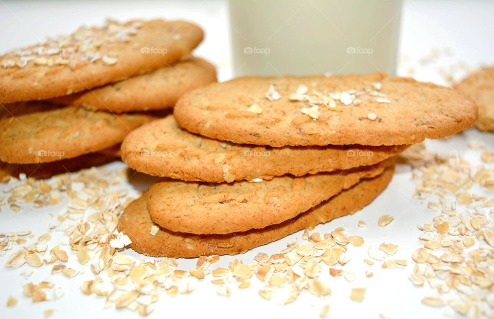 cookies with oat tasty healthy food close up