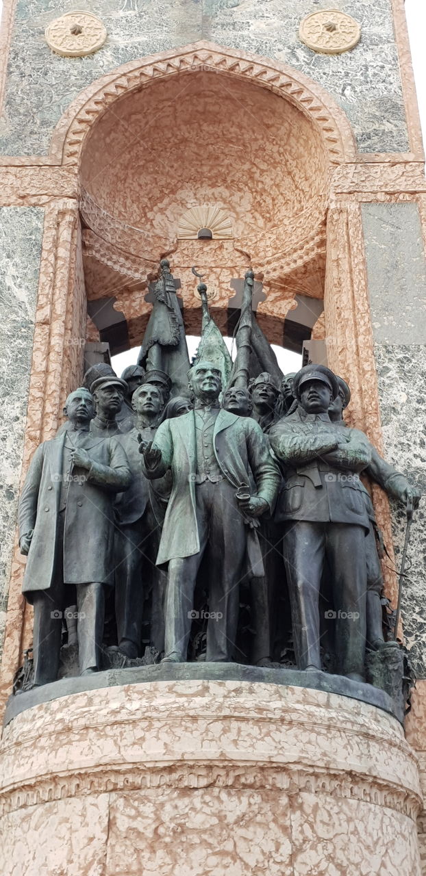Republic Monument, commemorative sculpture group to honor the foundation of Turkish Republic, year 1923, Taksim, Itstannul