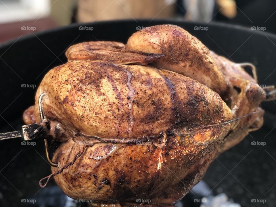 Perfect Thanksgiving Rotisserie Turkey on the Barbecue! Foap Premium Mission Let’s Eat!