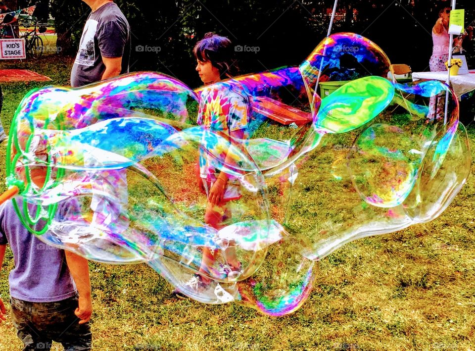Quite possibly one of the largest and most vibrantly colorful bubble created by man. Such a fun, free way to play with the kids and make lasting memories 