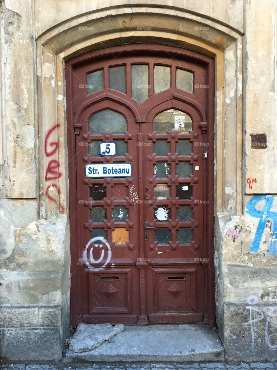 Old door in Bucharest, Romania