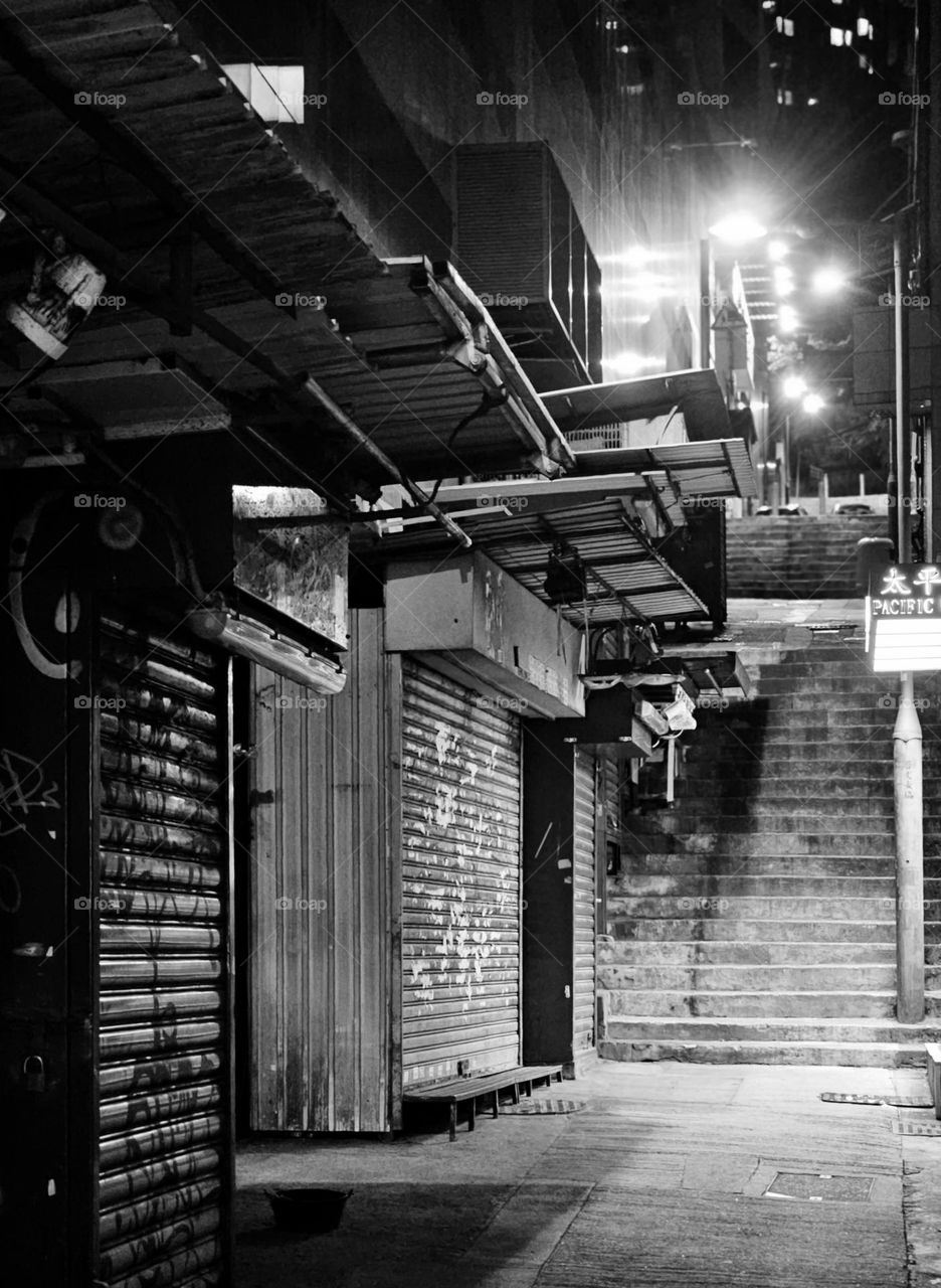 Closed stall in the alley