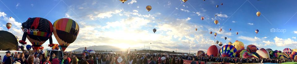 Balloon Fiesta 2015 ABQ. Up in the air, shot of some great colorful balloons!
