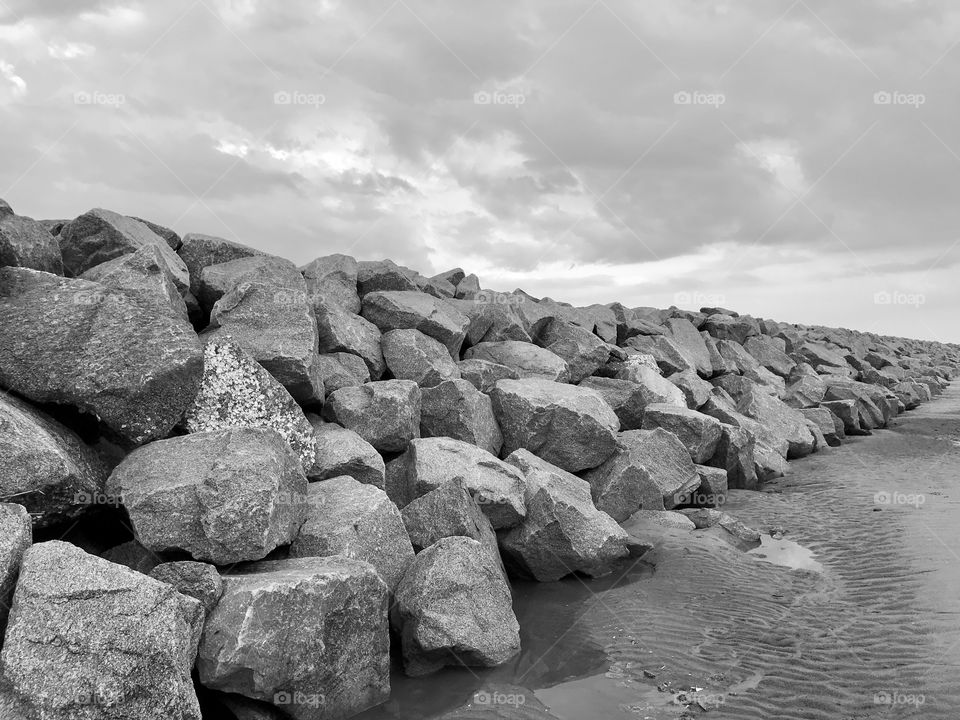 Rock wall, Jekyll Island, GA