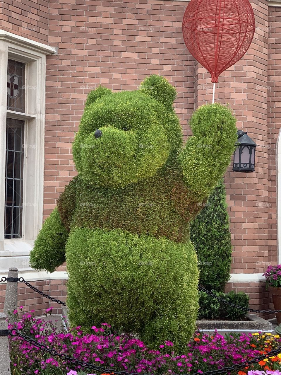 Winnie the Pooh displayed at Epcot for the flower festival. 