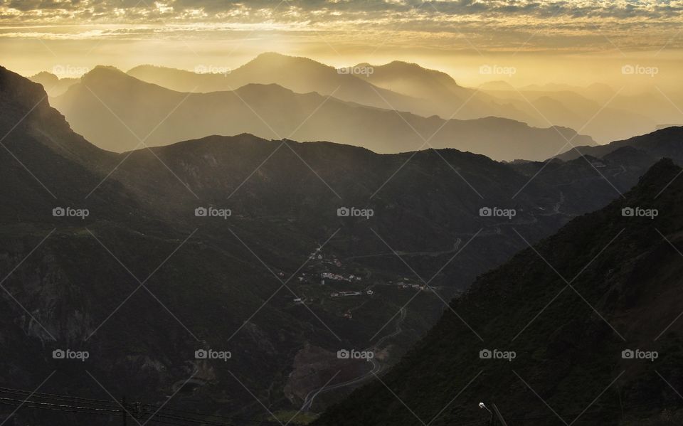 mountain view on gran canaria canary island in spain