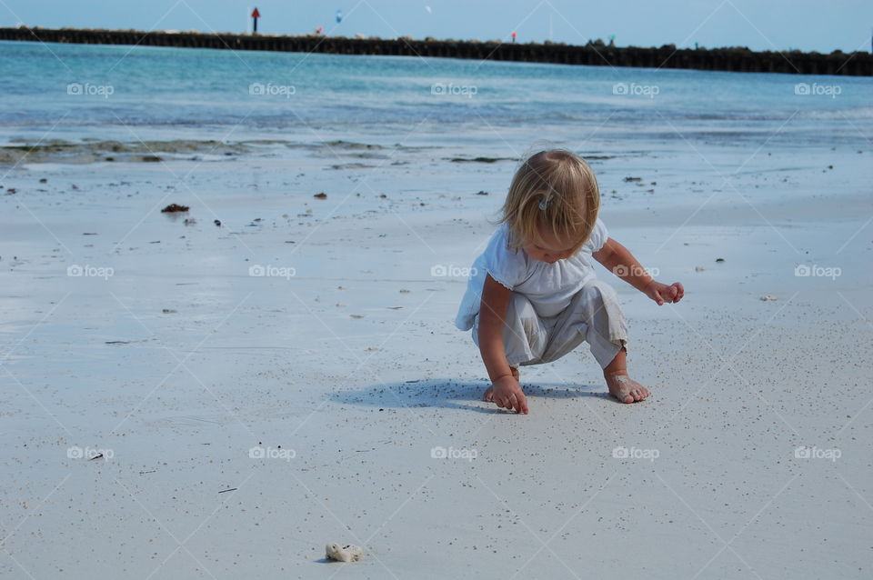 Discovering things in the sand at the beach