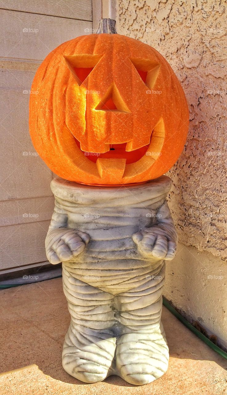 Mummy pumpkin kid 