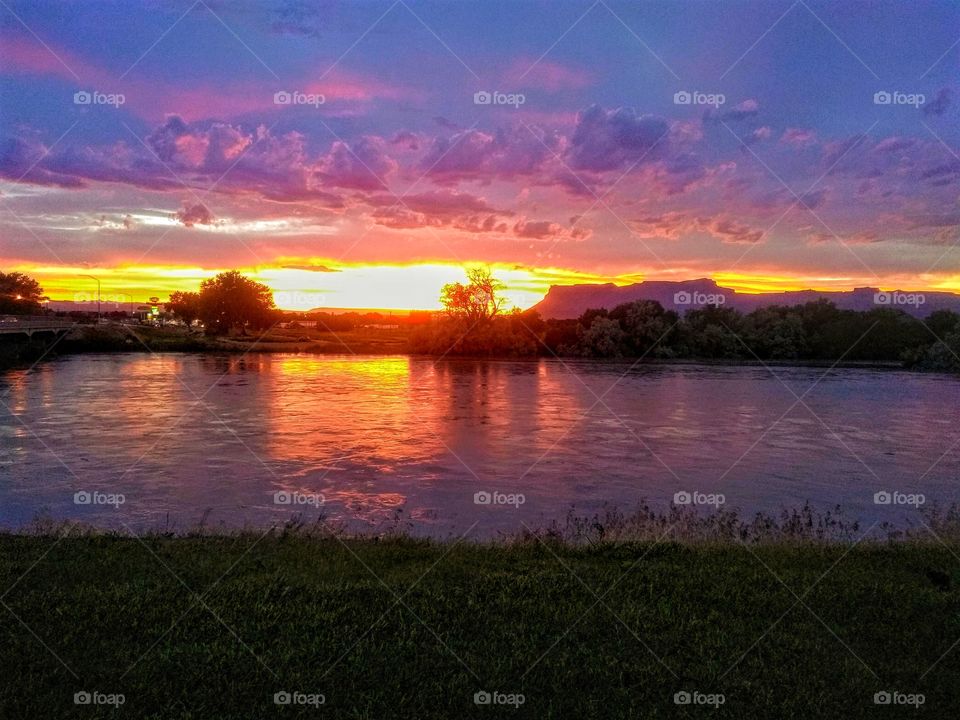 Sunset over the Green River, Utah