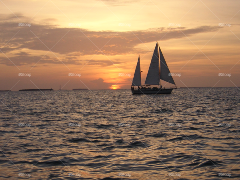 ocean sunset relax boat by izabela.cib